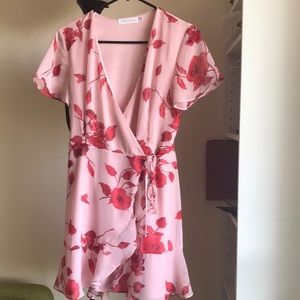 Floral Flirty Ruffle Wrap Dress!